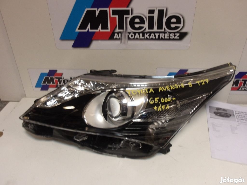 [GYÁRI BONTOTT] TOYOTA AVENSIS 3 T27 BAL OLDALI FÉNYSZÓRÓ